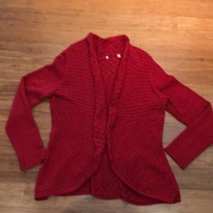 Anthropologie Knitted and Knotted Red Sweater. L